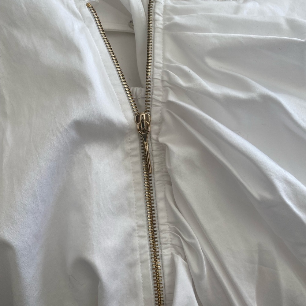 Nwt- Mehtap Elaidi White Collared Asymmetrical Shirt Dress — image 3 of 8